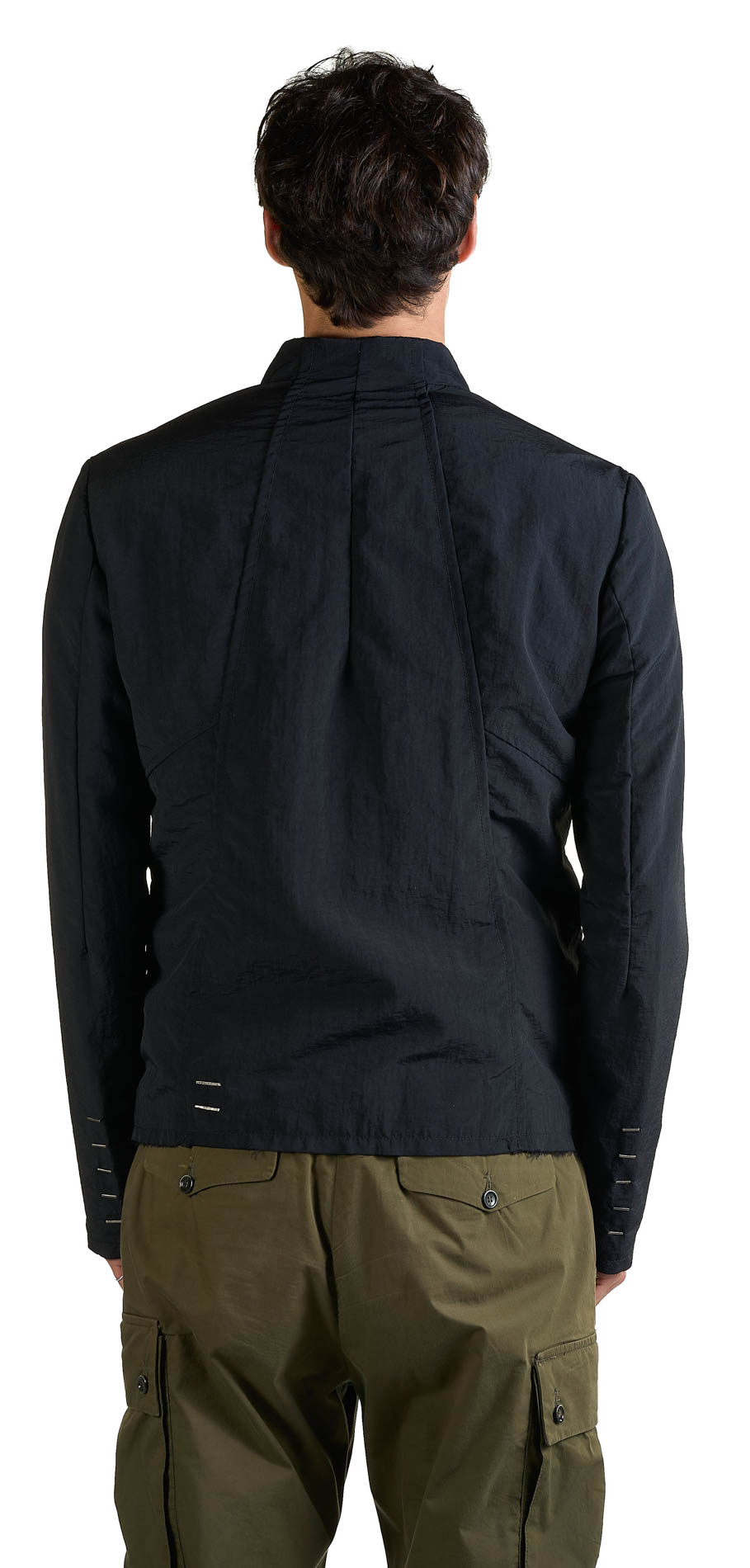 DANIELE BASTA LEATHER AND SILVER JACKET